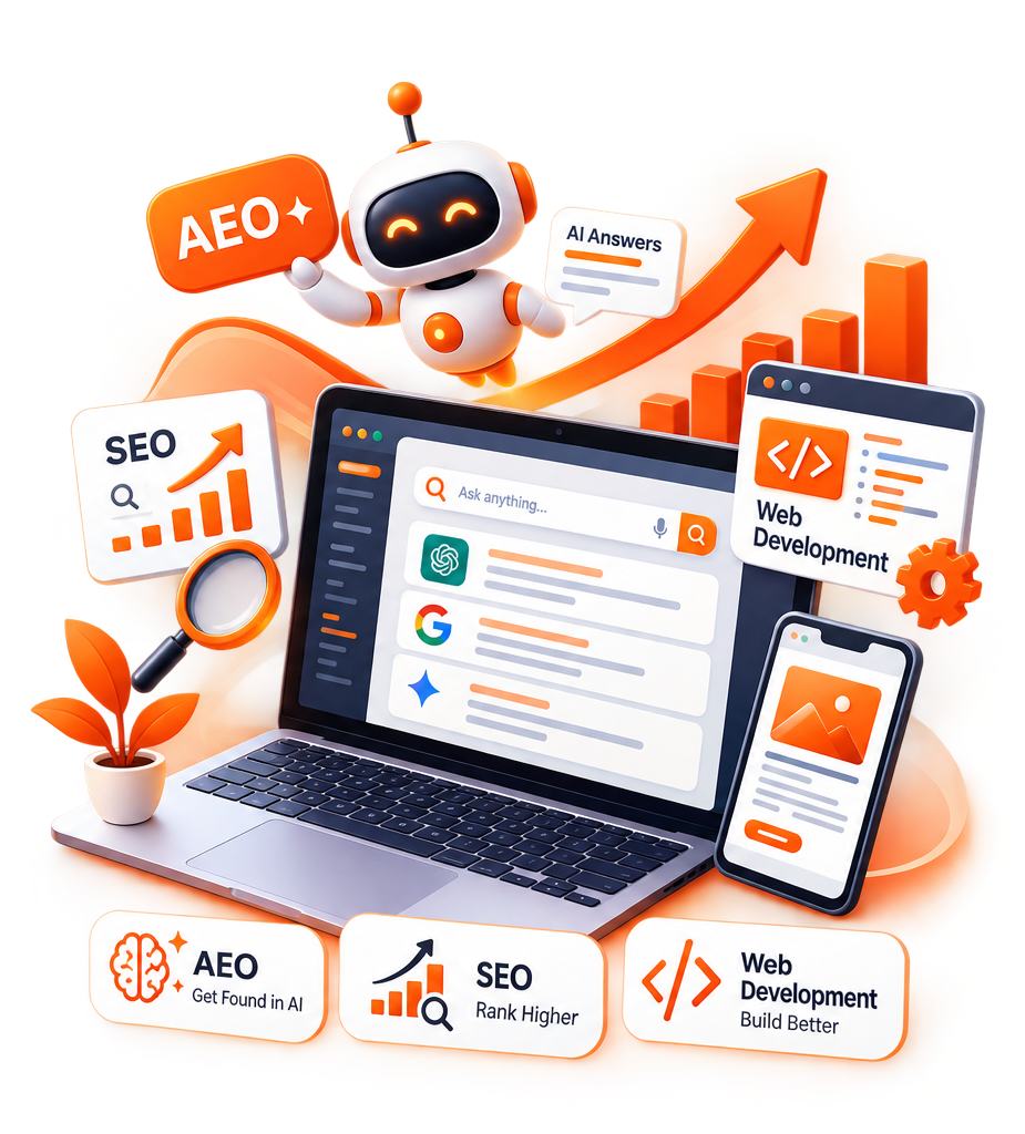 aeo, seo and web development services